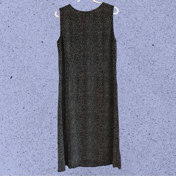 Vintage 90s midi black polkadot dress - Picture 4 of 8